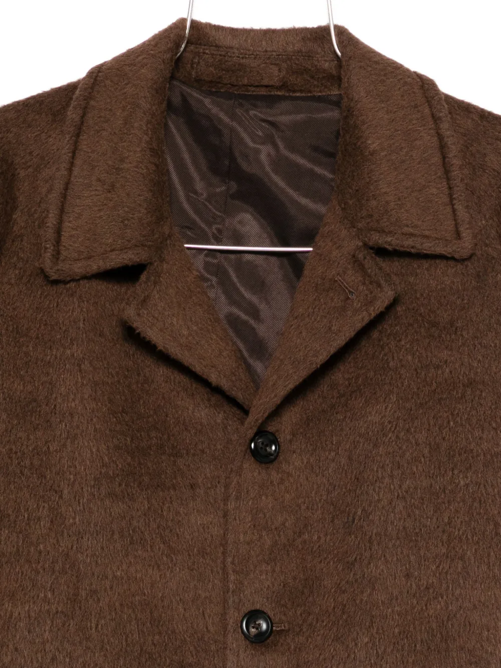 Luigi Bianchi Mantova Wool Coat In Brown