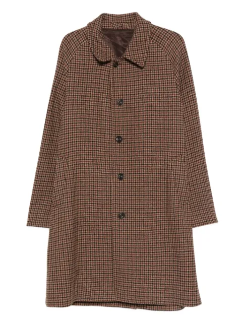 LUIGI BIANCHI MANTOVA houndstooth-pattern button coat