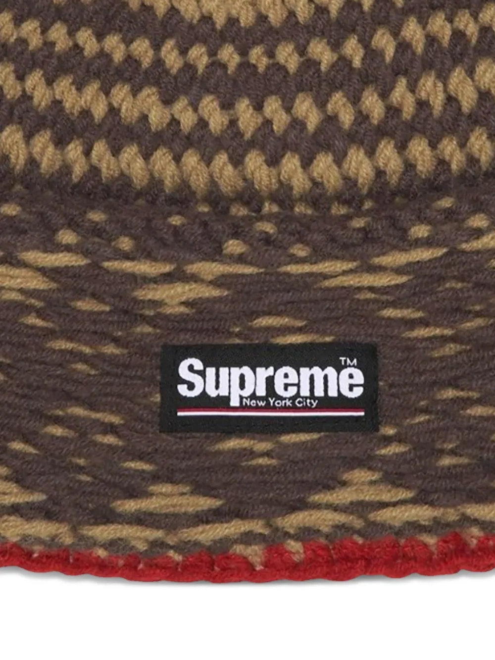 Supreme Muts met logopatch - Bruin