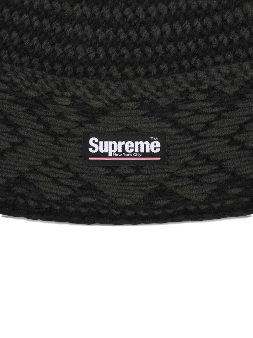 Supreme logo-patch beanies hat - Zwart