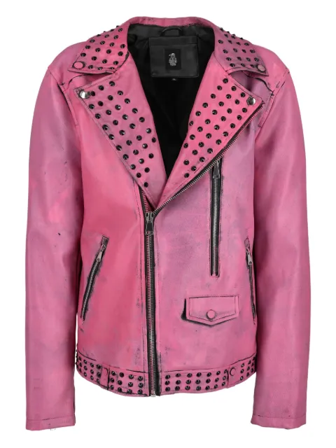 Vintage chamarra biker con apliques