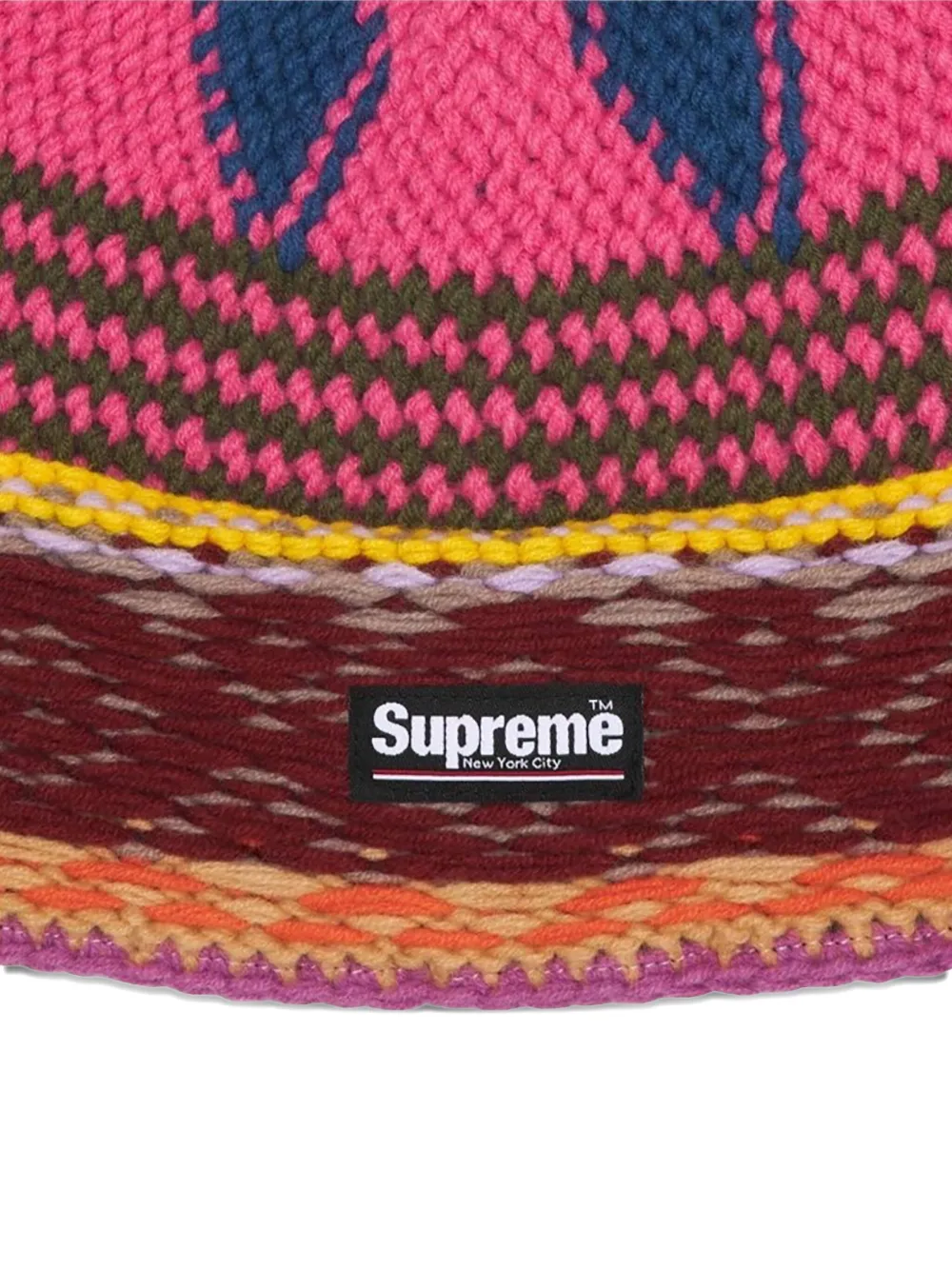 Supreme logo-patch beanies hat - Roze