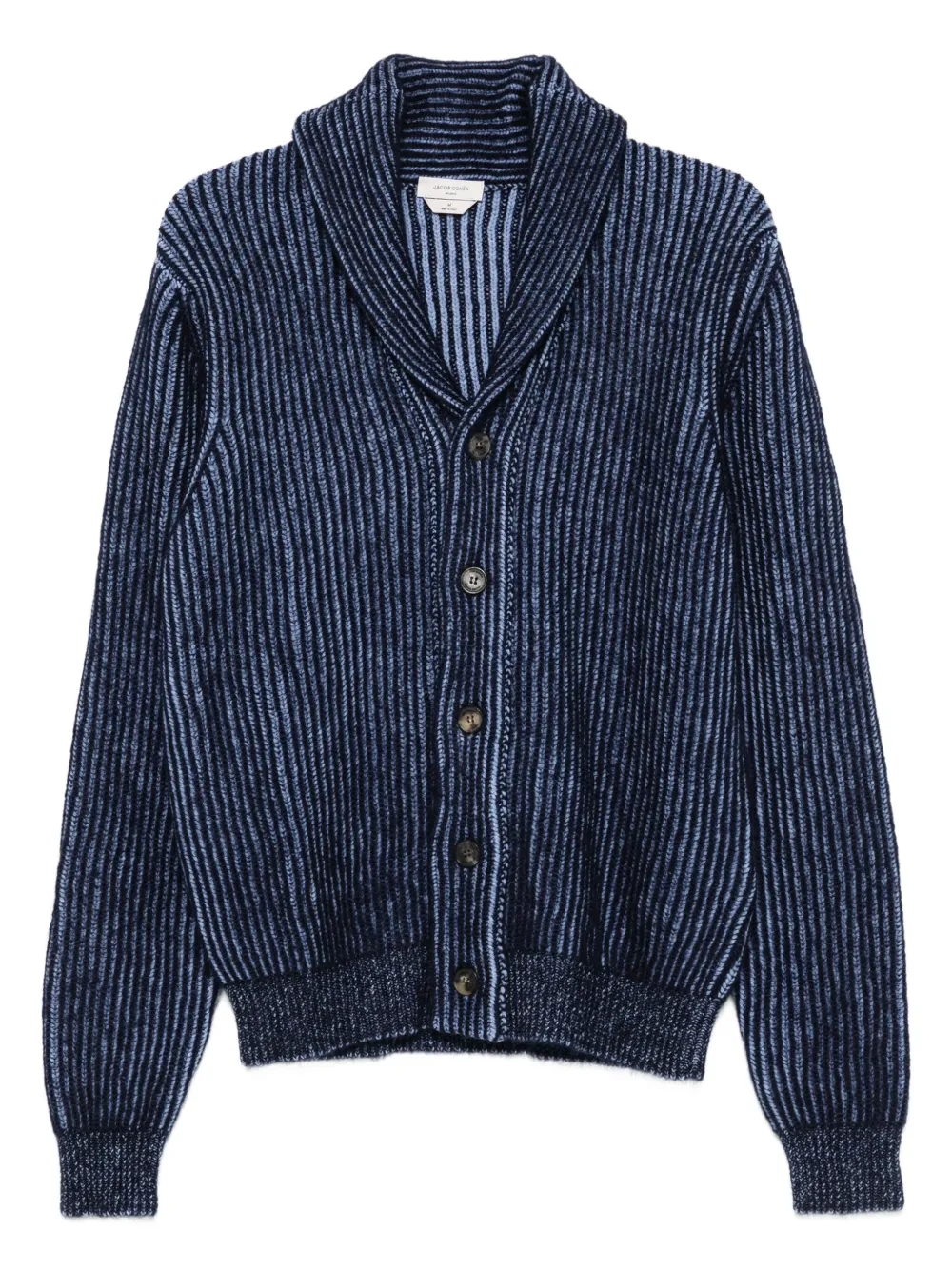 Jacob Cohën shawl-collar striped cardigan | Blue | Image 1
