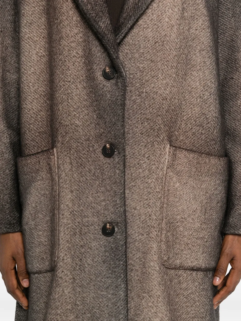 Avant Toi Wool Single-breasted Coat In Brown