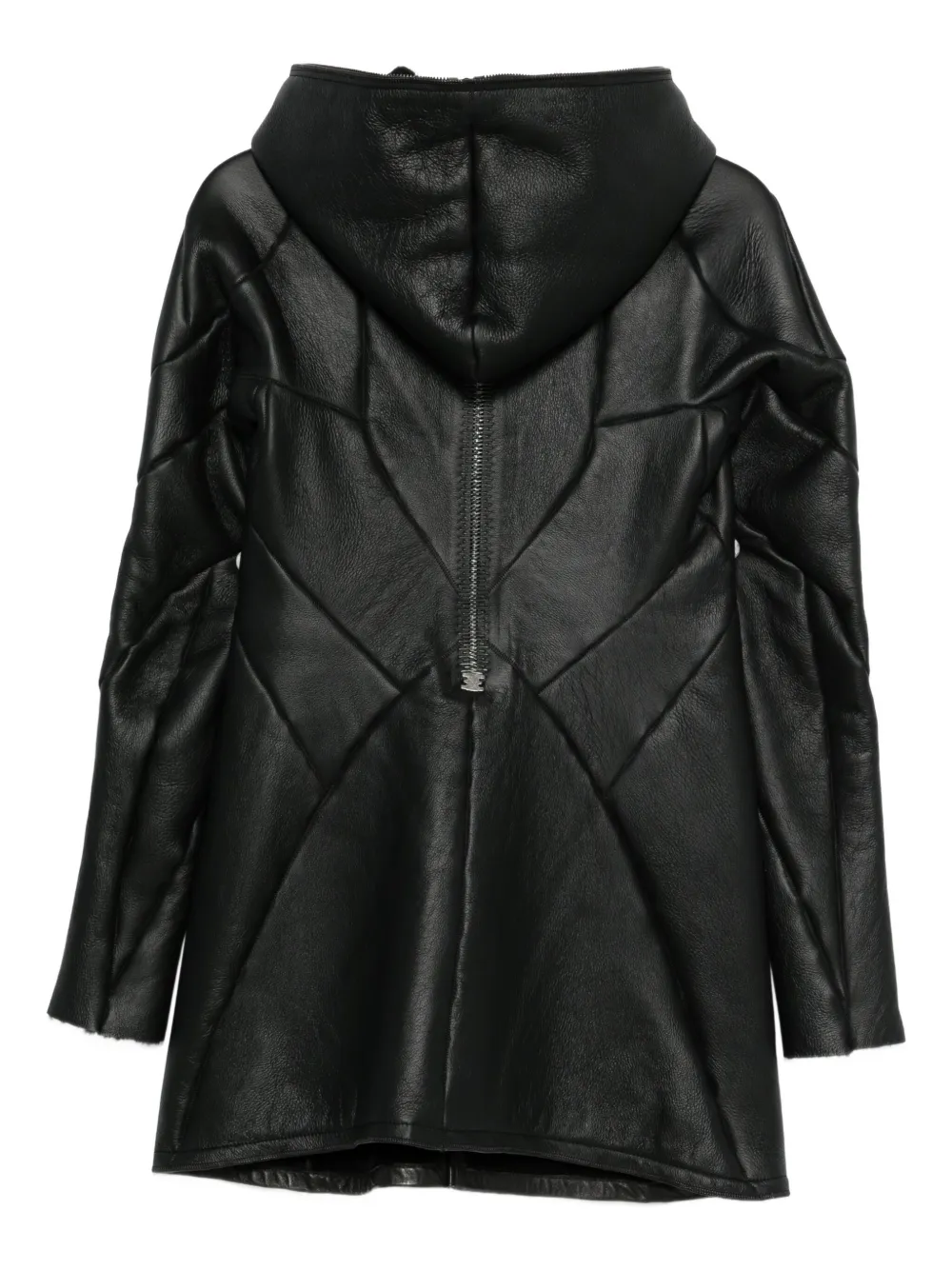 Isaac Sellam Experience Hooded Panelled Coat In Black