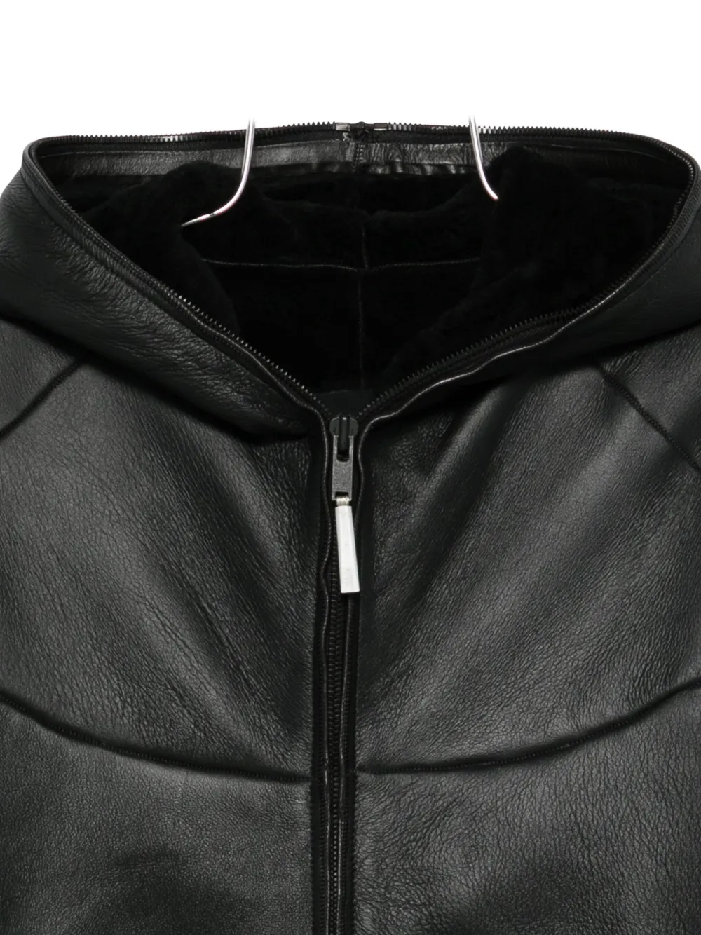 Isaac Sellam Experience Hooded Panelled Coat In Black