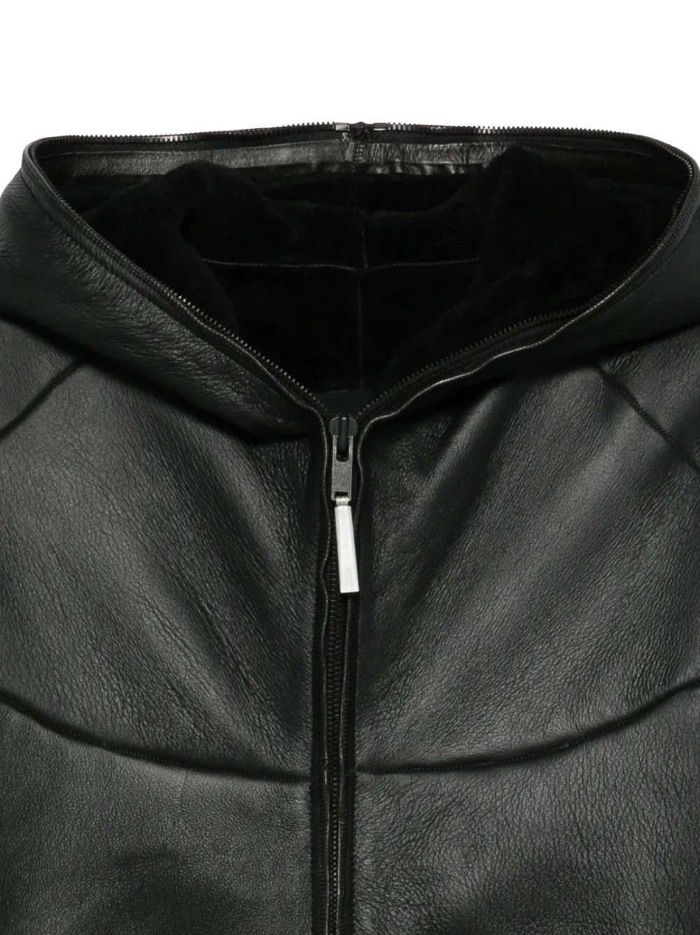 Isaac Sellam Experience Jas met capuchon en vlakken Zwart