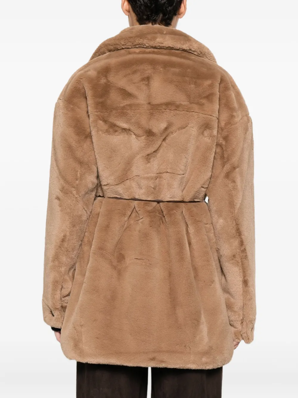 Molliolli Ashley Faux Fur Jacket In Brown
