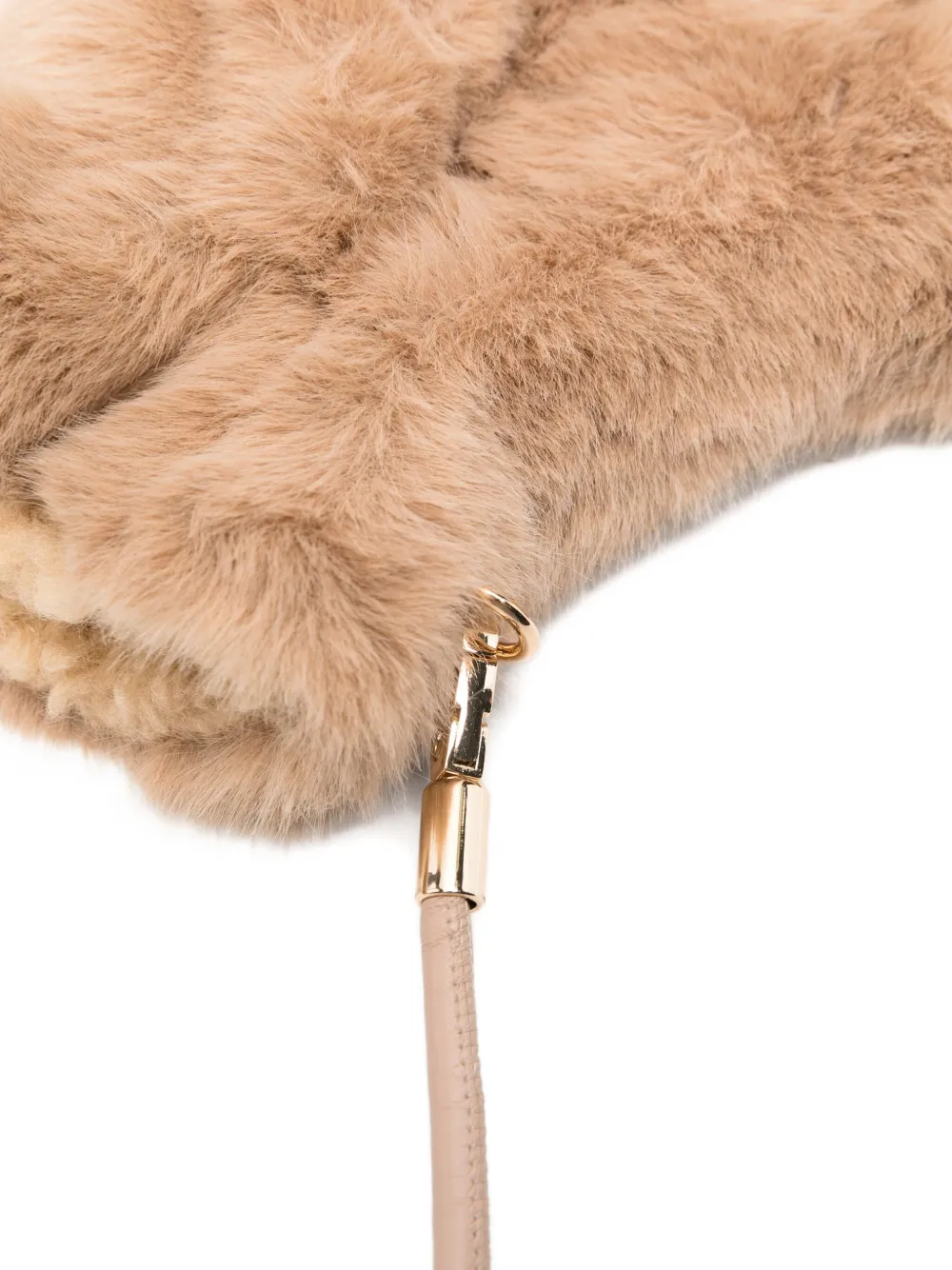 Molliolli Fur Gloves In Burgundy