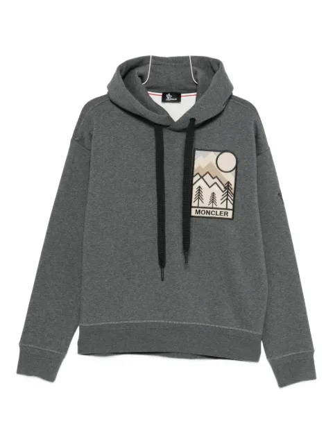 Moncler Grenoble hoodie con aplique del logo