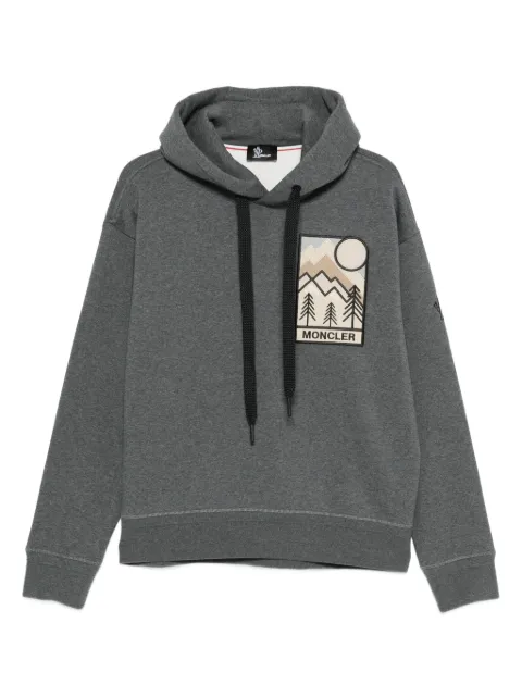 Moncler Grenoble logo-appliqué hoodie