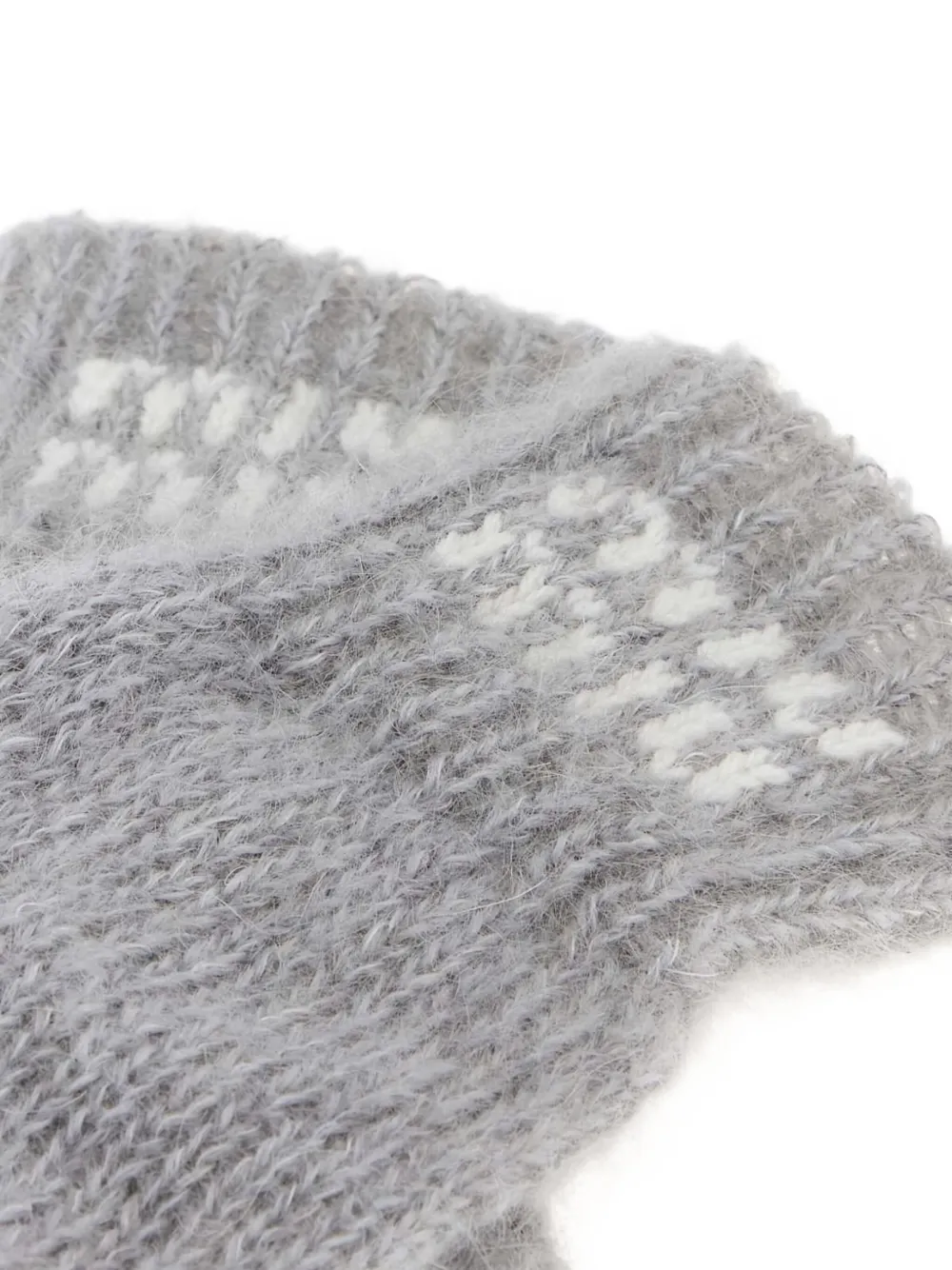 Miu Miu logo-detail gloves - Grijs