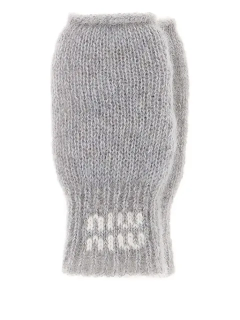 Miu Miu logo-detail gloves