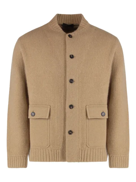 slowear flap-pocket ribbed cardigan