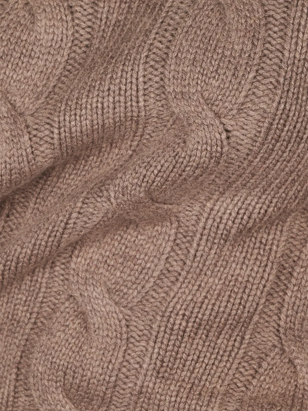 Mc2 Saint Barth Cable-knit Roll-neck Sweater In Brown