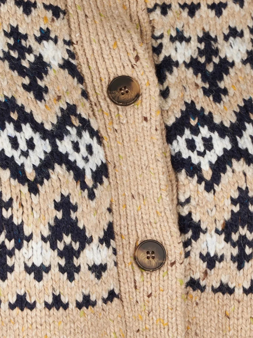 Mc2 Saint Barth Patterned Buttoned Cardigan In Brown