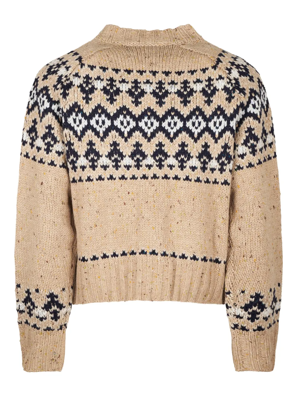 Mc2 Saint Barth Patterned Buttoned Cardigan In Brown