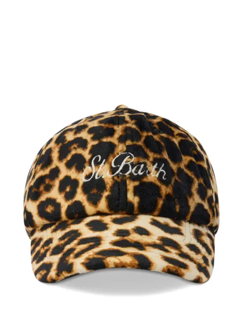 MC2 Saint Barth leopard-print logo-embroidered baseball cap