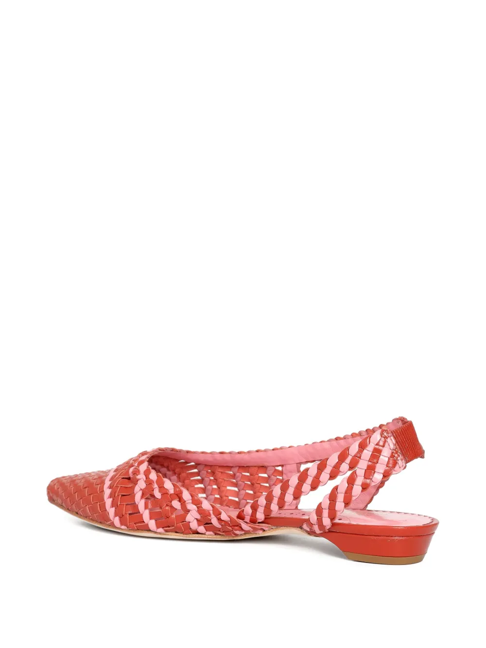 Sarah Chofakian Praliné geweven pumps Rood