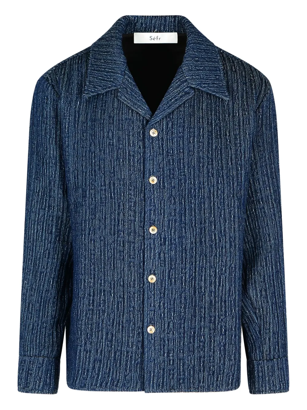 Séfr camp collar WES shirt | Blue | Image 1