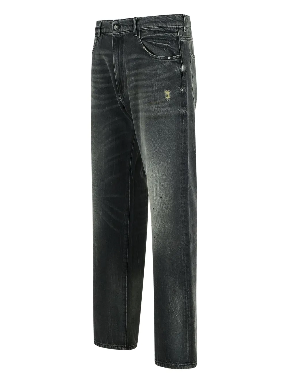 AMISH James gerafelde regular jeans Zwart