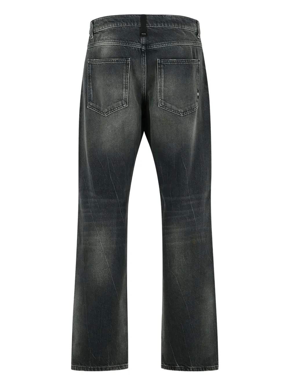 AMISH James gerafelde regular jeans - Zwart