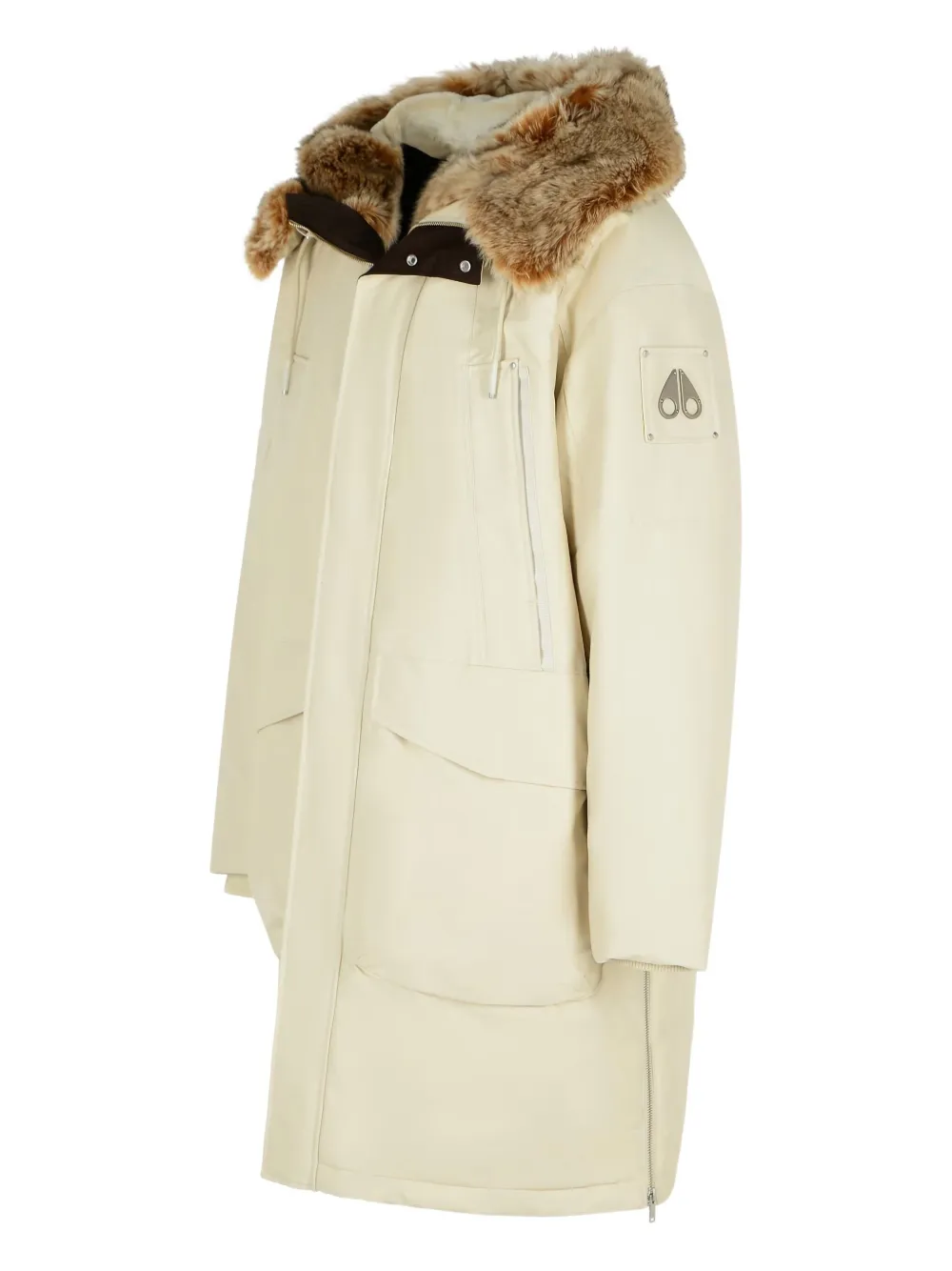 Moose Knuckles Lammy parka met capuchon Beige