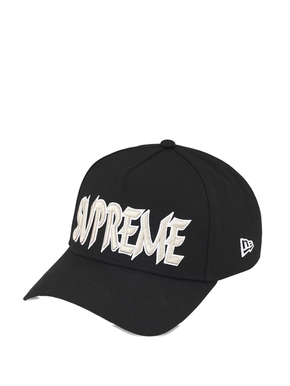 Supreme Logo-embroidered Cap In Black