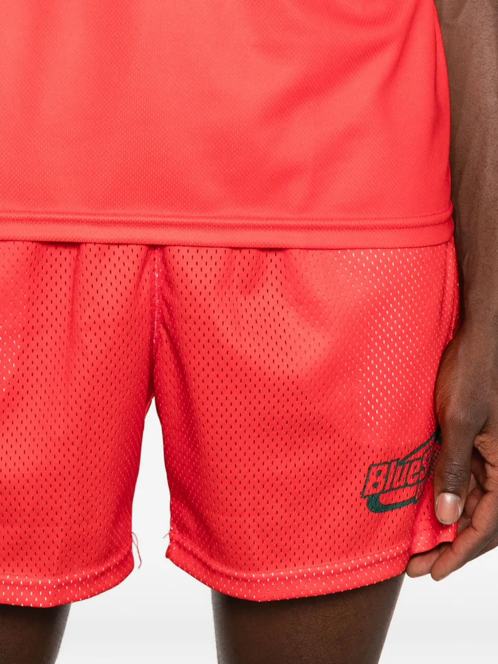 BLUE SKY INN Voetbalshorts met logoprint Rood