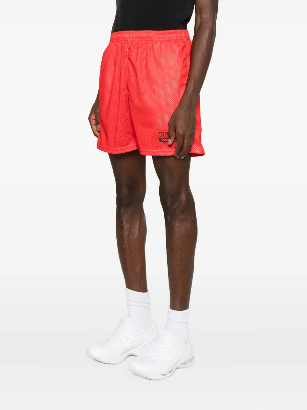 BLUE SKY INN Voetbalshorts met logoprint Rood