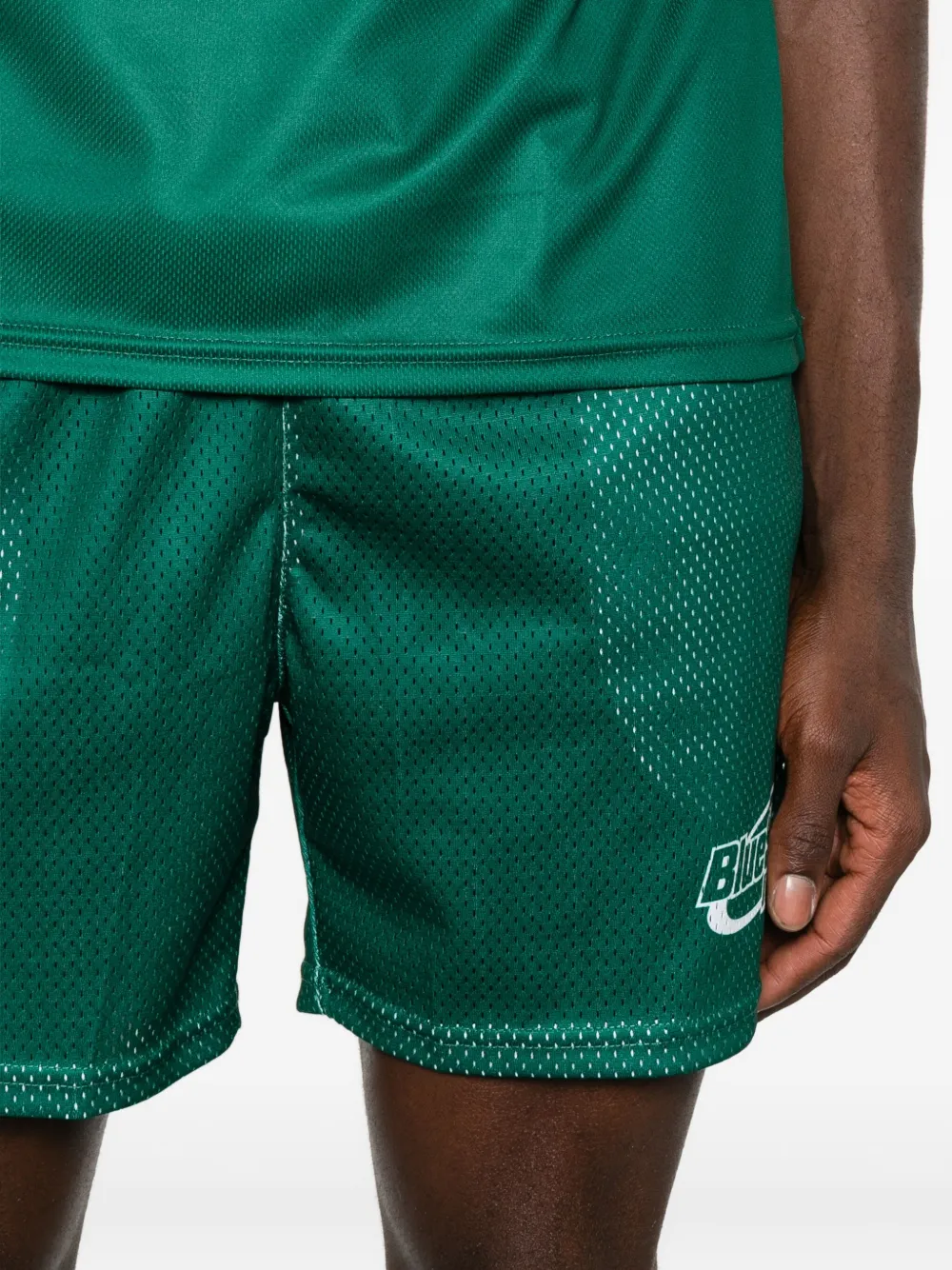 BLUE SKY INN Voetbalshorts met logoprint Groen