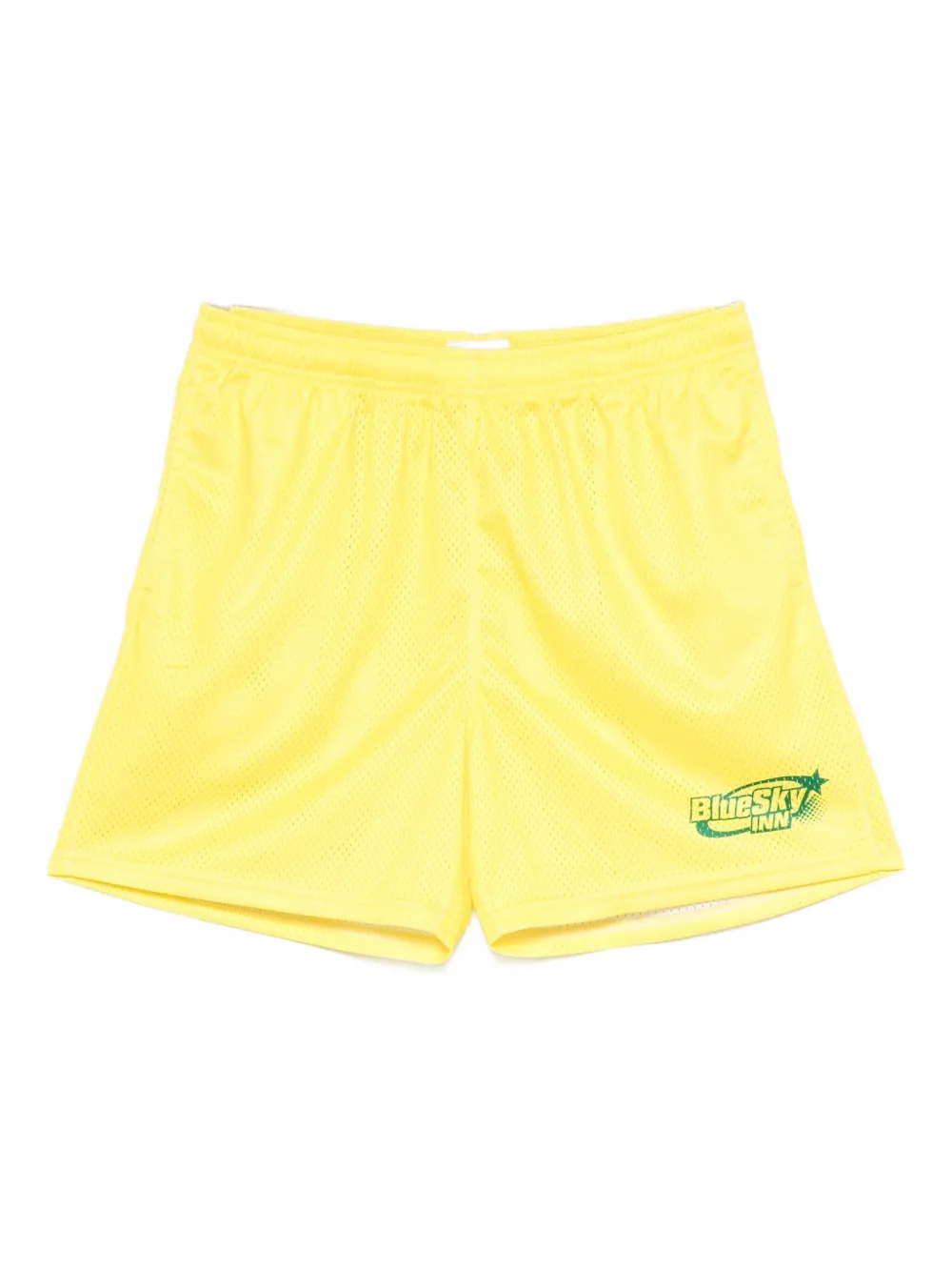 BLUE SKY INN logo-print soccer shorts - Giallo
