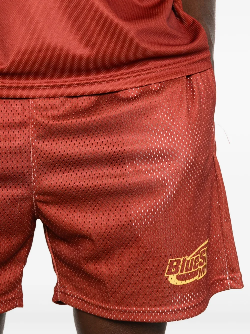 BLUE SKY INN Voetbalshorts met logoprint Rood