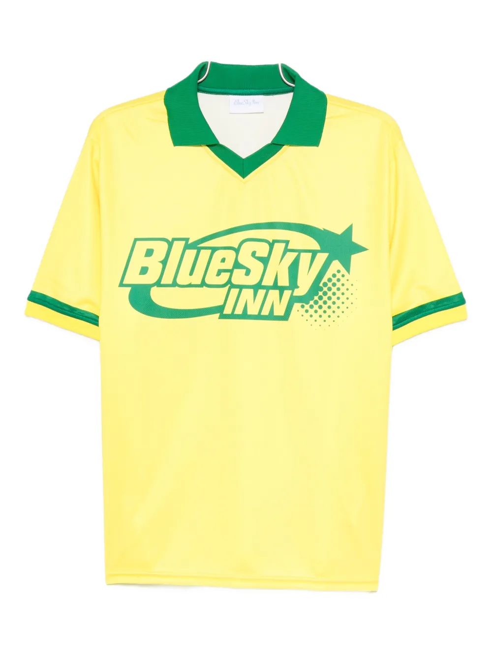 BLUE SKY INN logo-print soccer T-shirt - Giallo
