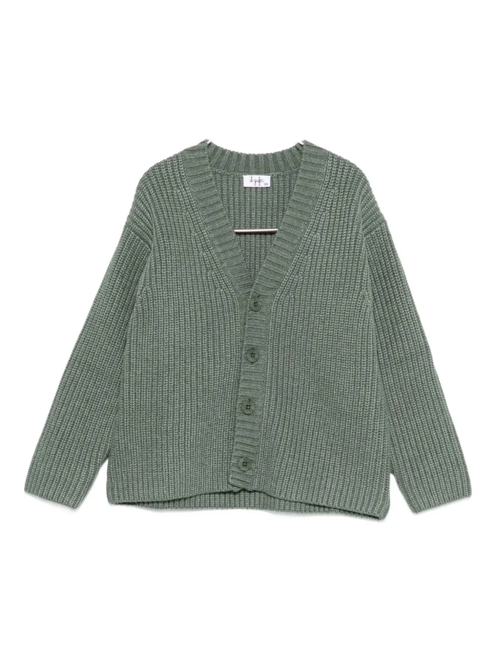 Il Gufo ribbed-knit cardigan | Green | Image 1