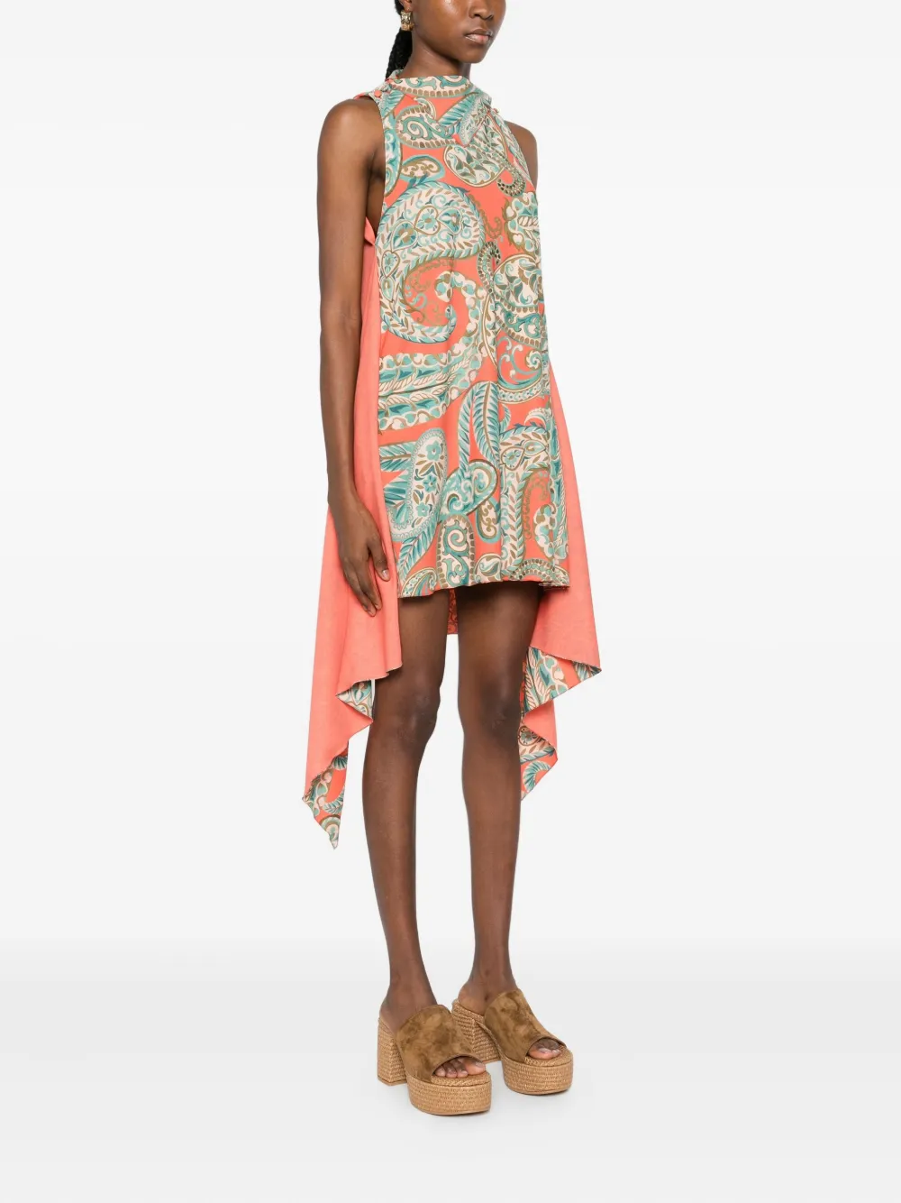 Etro Paisley-print Midi Dress In Multi