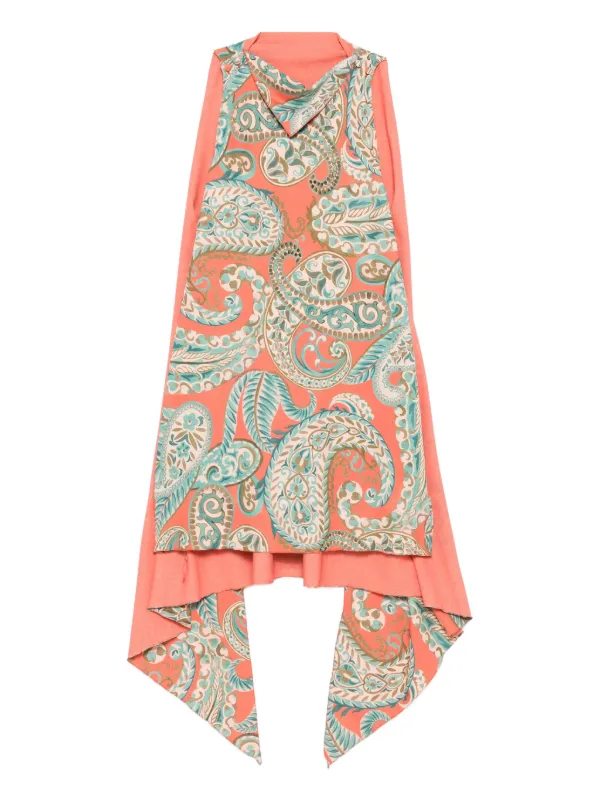 Etro Paisley-print Mini Dress in Orange