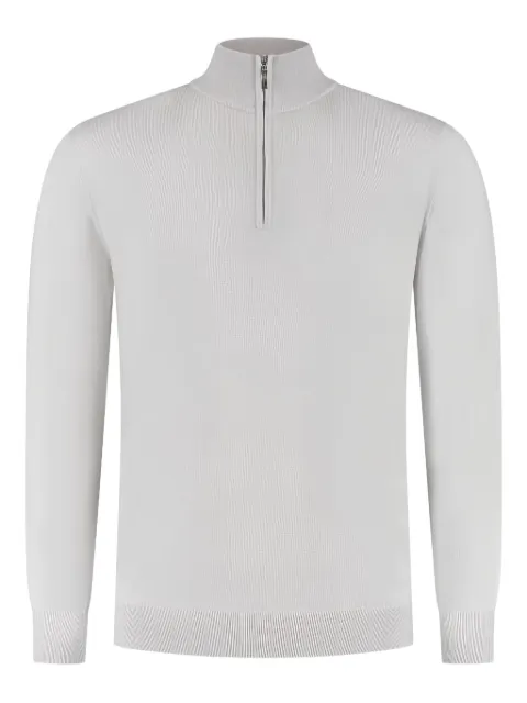 Doriani Cashmere zip-up high-neck sweater