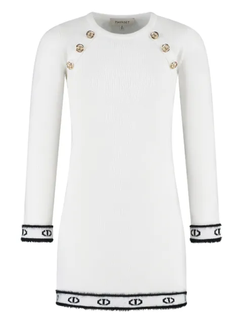 TWINSET Kids button trim mini dress