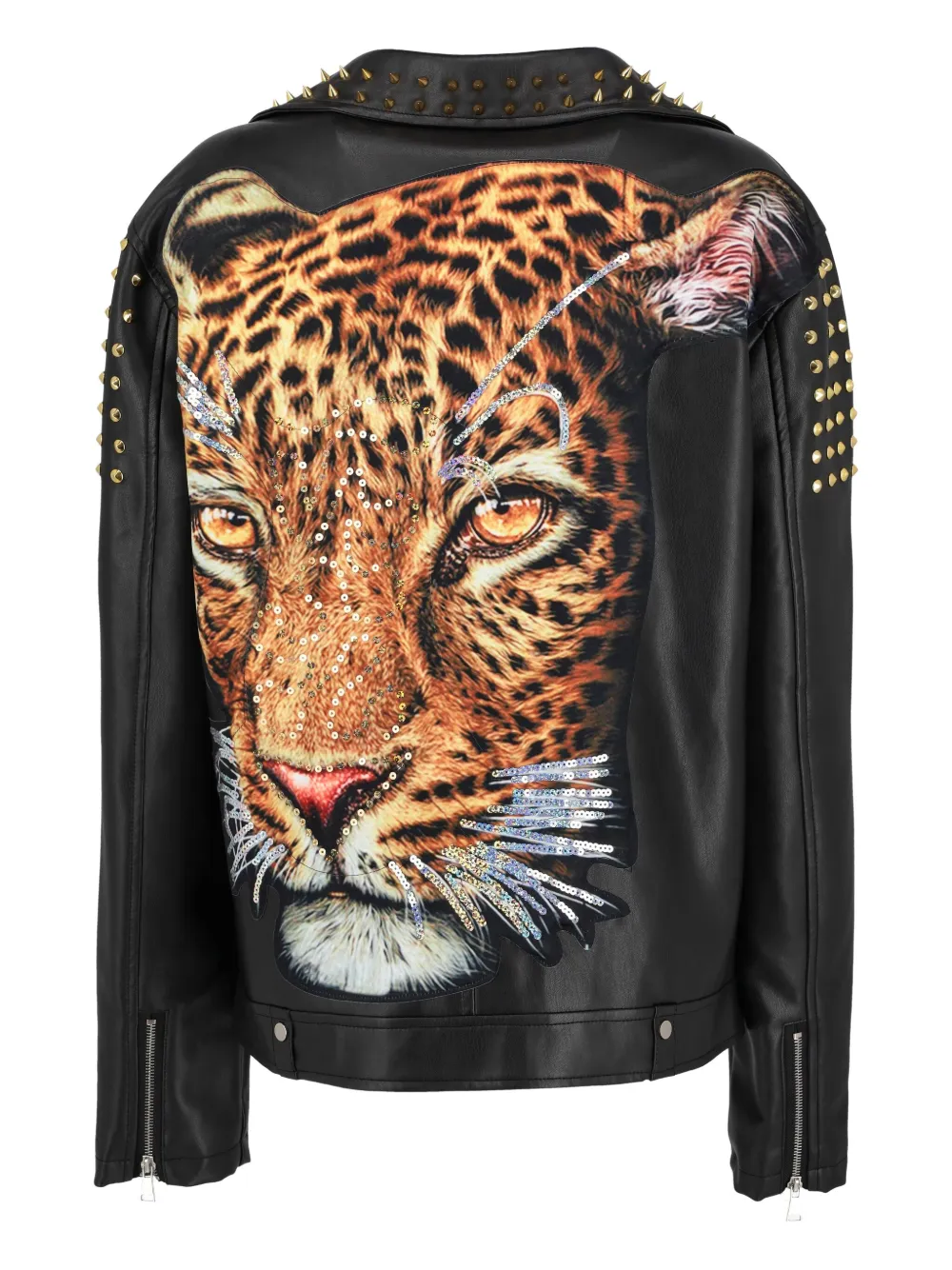 Vintage chamarra biker con apliques | Image 2