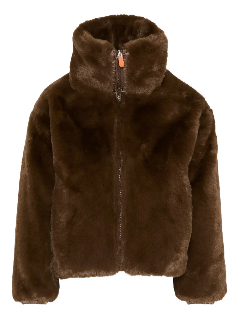 Save The Duck Kids reversible faux-fur jacket | Brown | Image 1