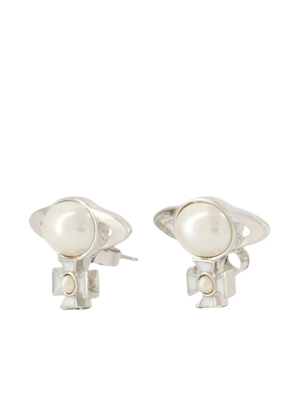 Vivienne Westwood Orb pearl earrings - Zilver