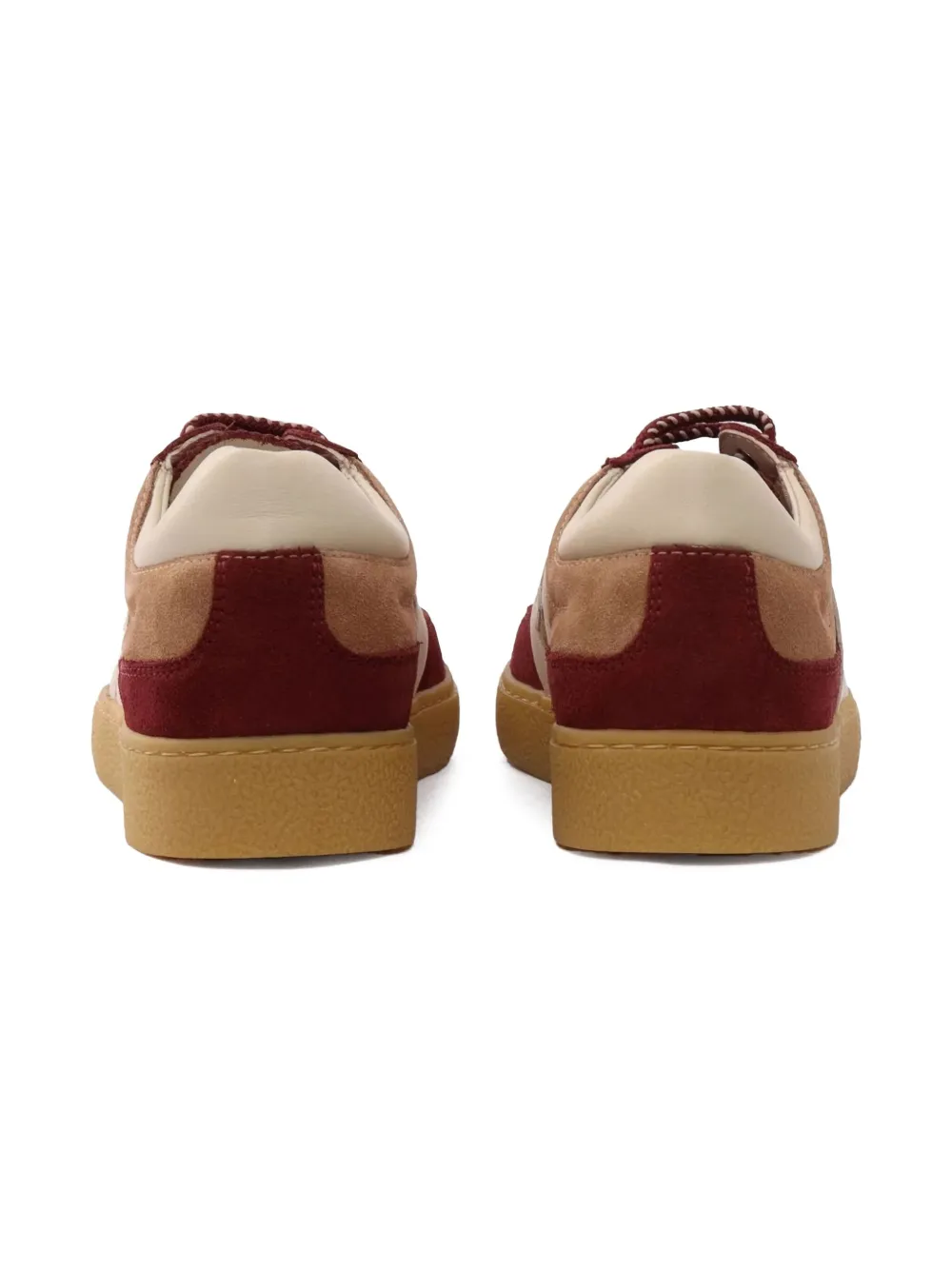 Fendi Kids Suède sneakers met logodetail Rood