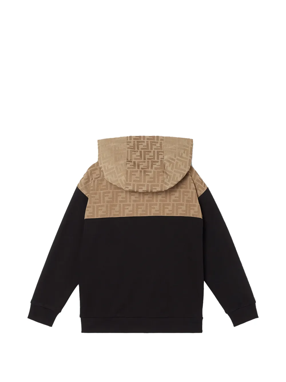 Fendi Kids Hoodie met logo Zwart
