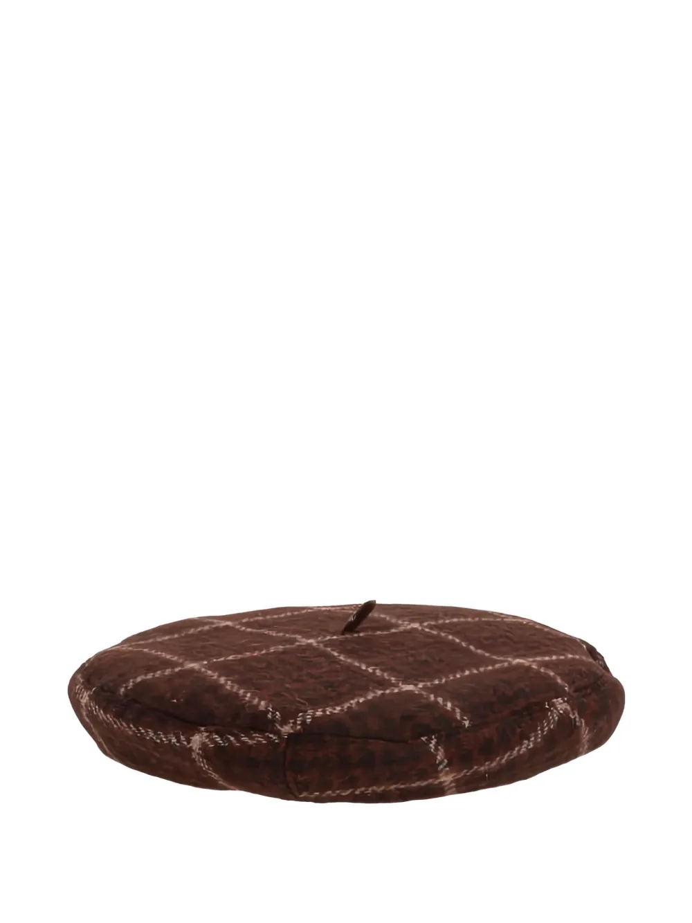 Vivienne Westwood Checked-pattern Beret In Brown