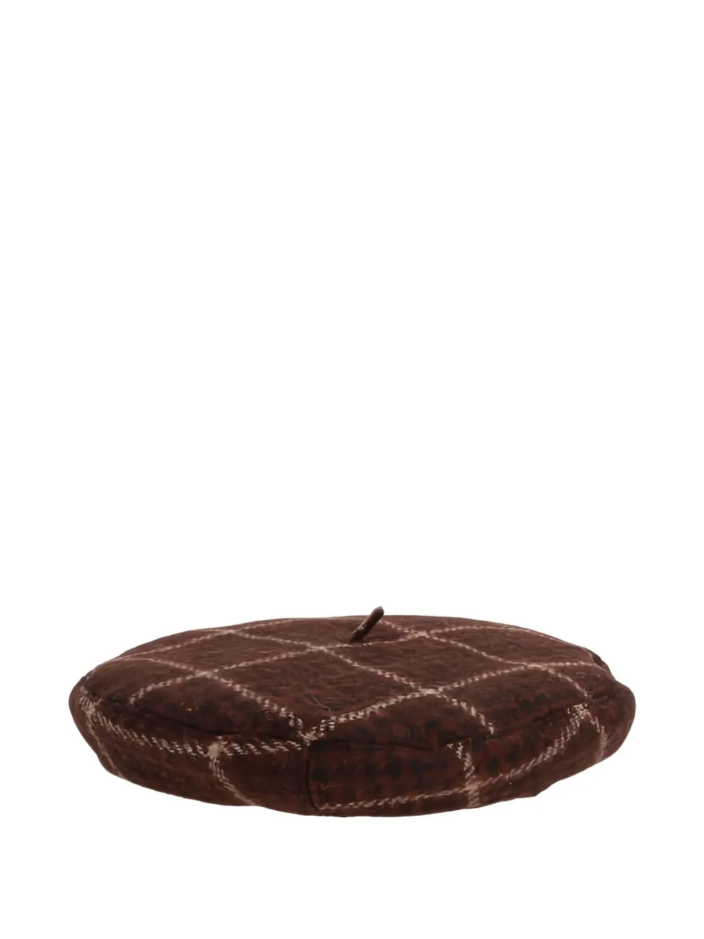 Vivienne Westwood Checked-pattern Beret In Brown