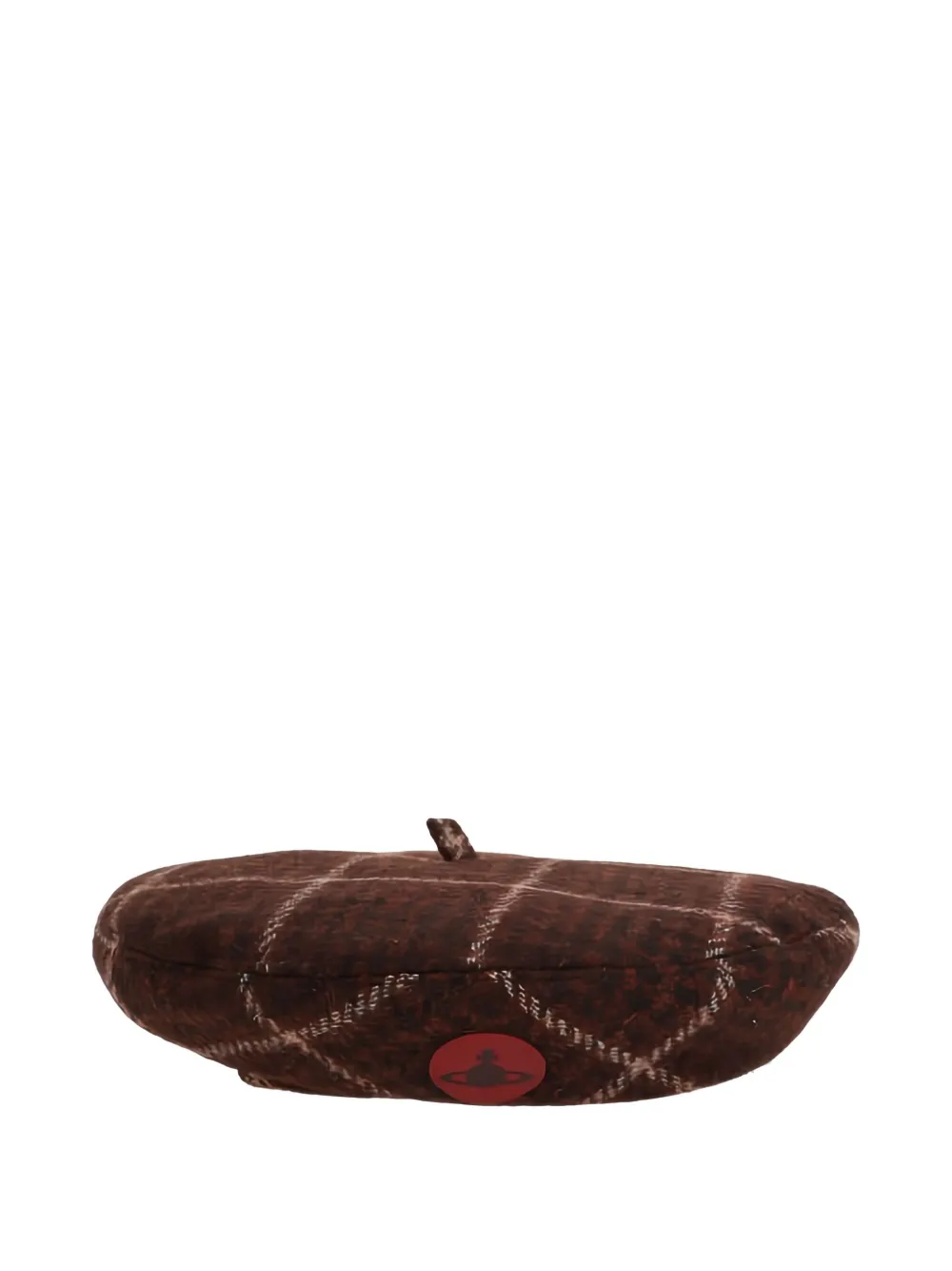 Vivienne Westwood Checked-pattern Beret In Brown