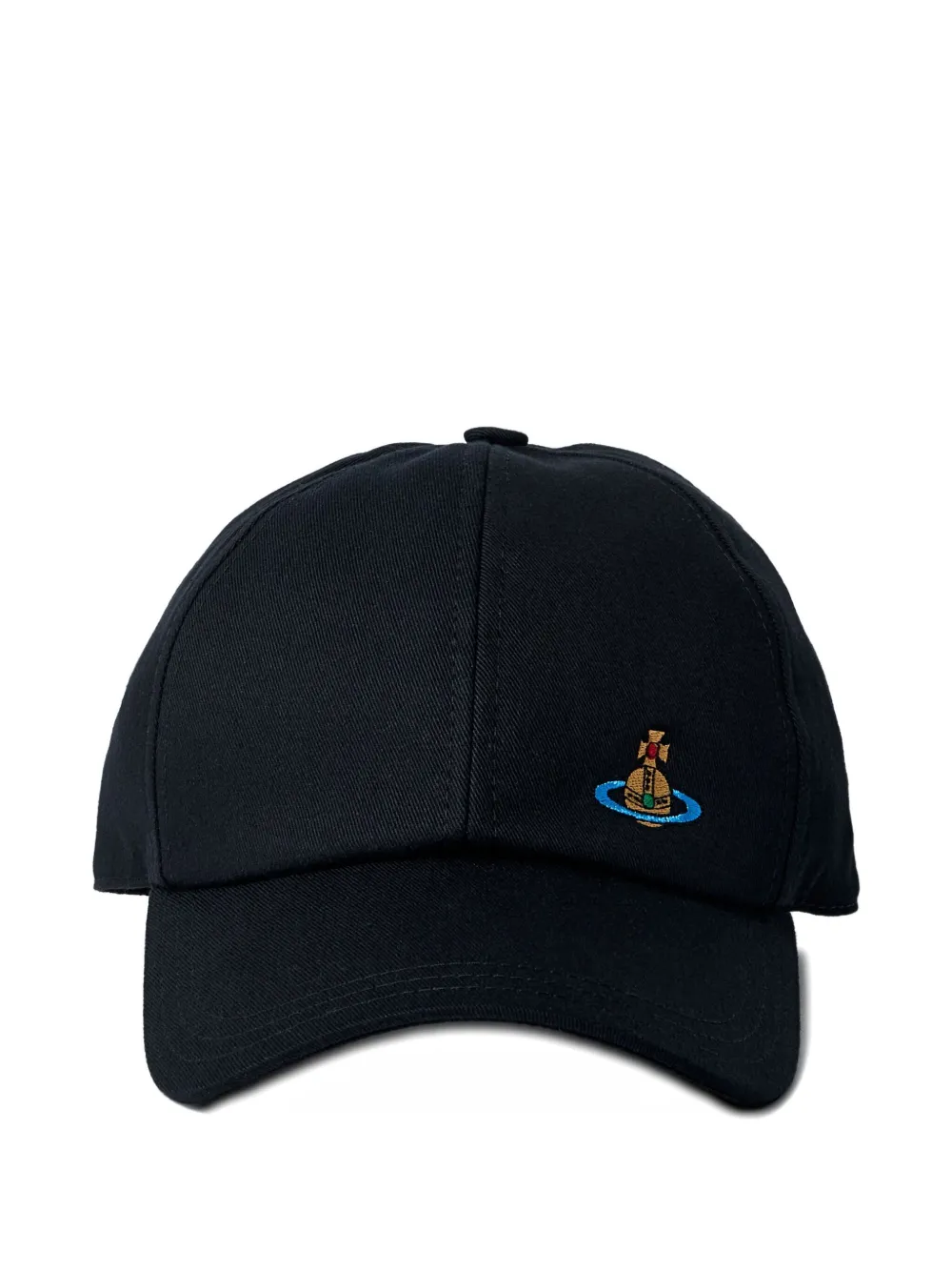 Vivienne Westwood Orb Logo-detail Cotton Hat In Black