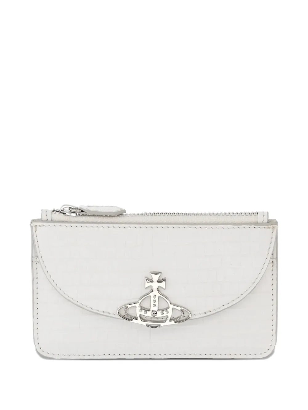 Vivienne Westwood Textured Leather Wallet In White