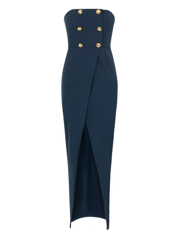 Elisabetta Franchi double-breasted Maxi Dress | Blue | FARFETCH